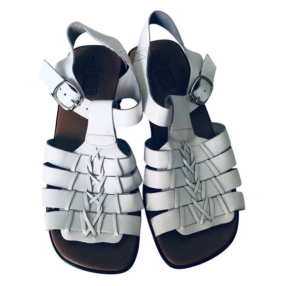 Faded Glory Y2K 90's Square Toe 'Belinda' SZ 8 Huarache Leather Sandal Fisherman - Picture 1 of 9